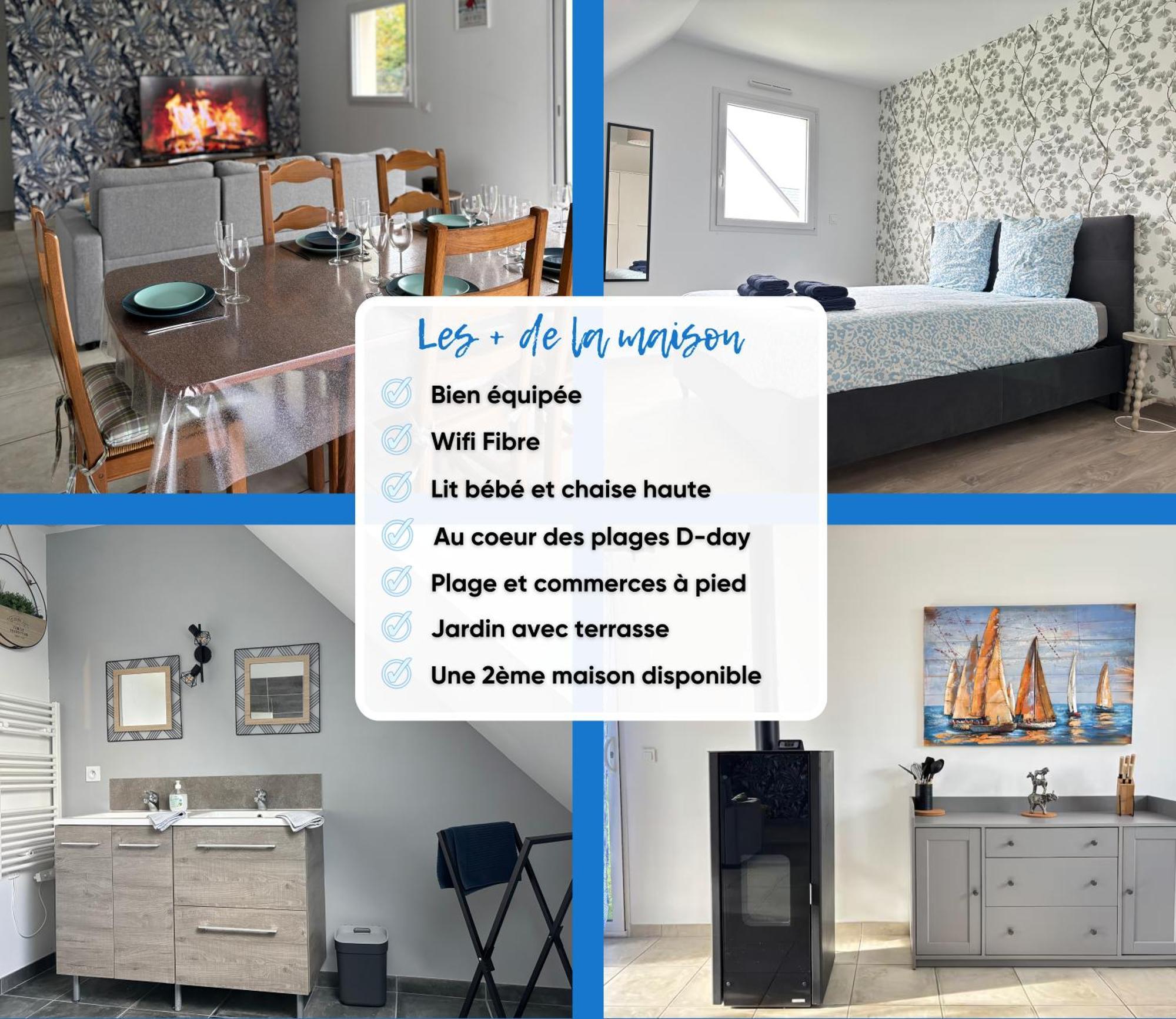 Les Dunes, Maison Neuve 8 P Bien Equipee Jardin Clos, Parking, Garage A 850 M De La Plage Et Centre Bourg, Sur Plages Du Debarquement Pres Arromanches Et Bayeux Asnelles Exterior foto